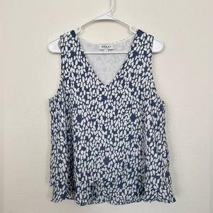 Gilli | Tiered Tank Top | Blue/White | Medium